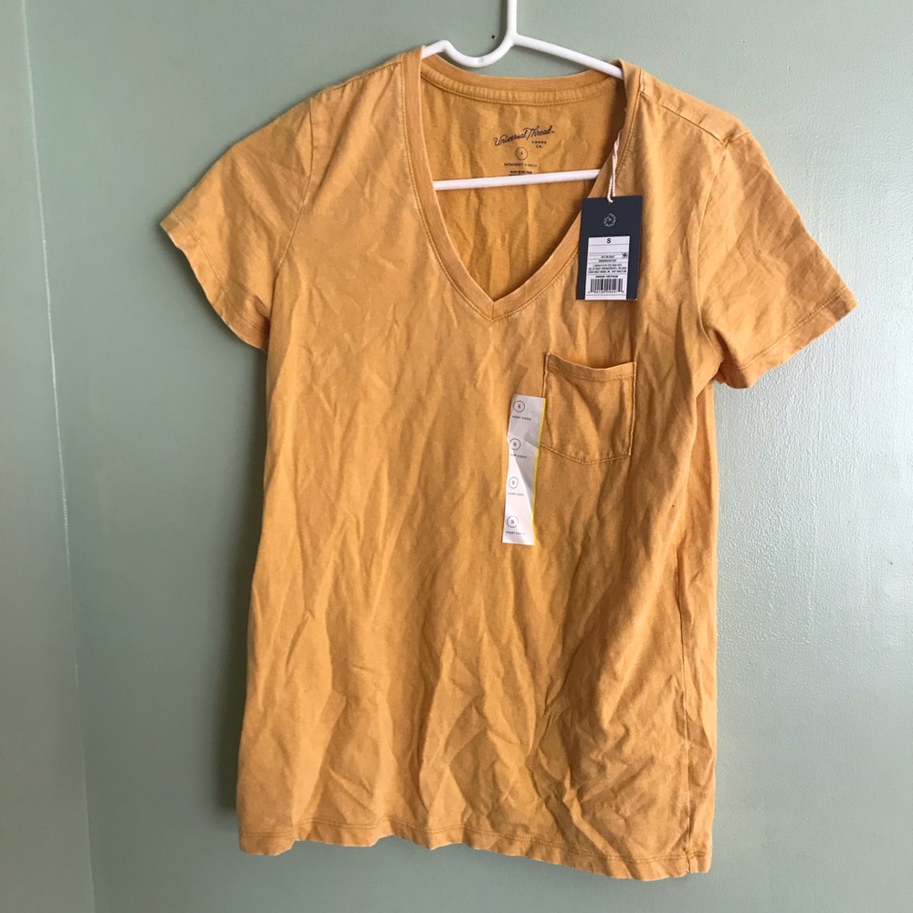 NWT mustard yellow tee